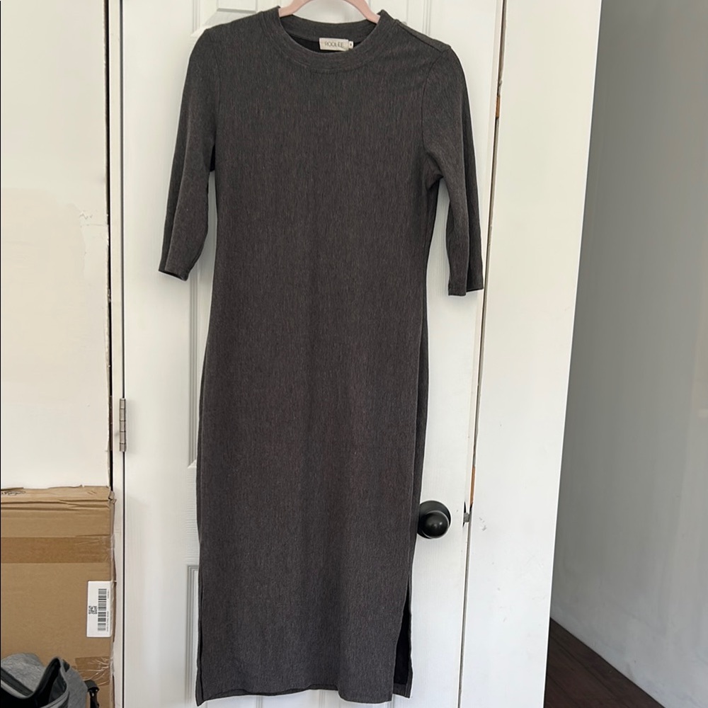 Gray Midi Dress